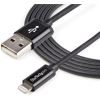 StarTech.com 2m (6ft) Long Black Apple&reg; 8-pin Lightning Connector to USB Cable for iPhone / iPod / iPad4