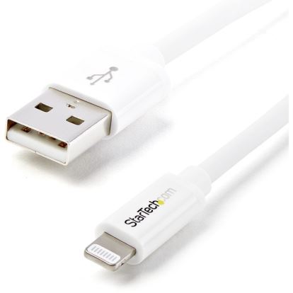 StarTech.com 2m (6ft) Long White Apple&reg; 8-pin Lightning Connector to USB Cable for iPhone / iPod / iPad1