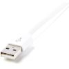 StarTech.com 2m (6ft) Long White Apple&reg; 8-pin Lightning Connector to USB Cable for iPhone / iPod / iPad3