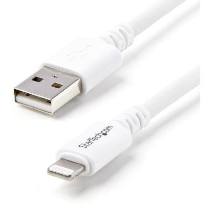 StarTech.com 3m (10ft) Long White Apple&reg; 8-pin Lightning Connector to USB Cable for iPhone / iPod / iPad1