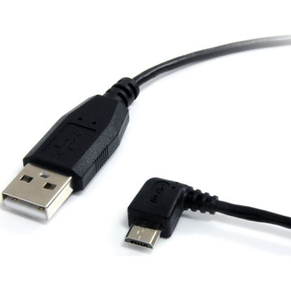 StarTech.com 3 ft Micro USB Cable - A to Left Angle Micro B1