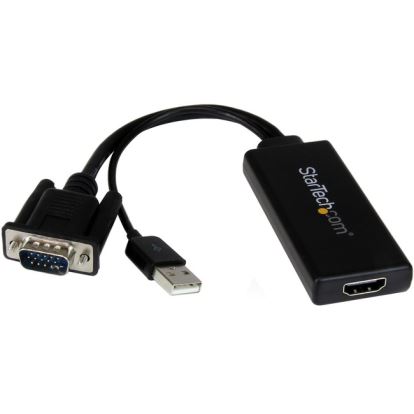 StarTech.com VGA to HDMI Adapter with USB Audio & Power - Portable VGA to HDMI Converter - 1080p1