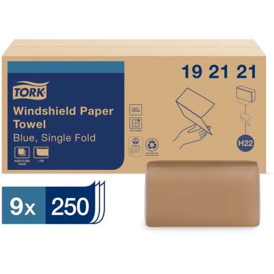 Tork Folded Windshield Paper Towel Blue H221