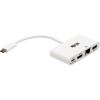 4K Dock with Charging and Ethernet, USB C/4K HDMI/USB A/PD Charging, White3