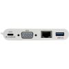 Tripp Lite USB-C Multiport Adapter, VGA, USB-A Port, Gbe and PD Charging, White2