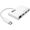 Tripp Lite 3-Port USB-C Hub with LAN Port, USB-C to 3x USB-A Ports, Gbe, USB 3.0, White1