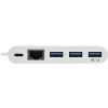 Tripp Lite 3-Port USB-C Hub with LAN Port and Power Delivery, USB-C to 3x USB-A Ports and Gbe, USB 3.0, White2