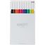 EMOTT Porous Point Pen, Stick, Fine 0.4 mm, Assorted Ink Colors, White Barrel, 10/Pack1