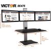 Victor High Rise Electric Triple Monitor Standing Desk9