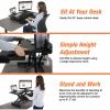 Victor High Rise Height Adjustable Compact Standing Desk with Keyboard Tray5