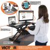 Victor High Rise Height Adjustable Compact Standing Desk with Keyboard Tray7