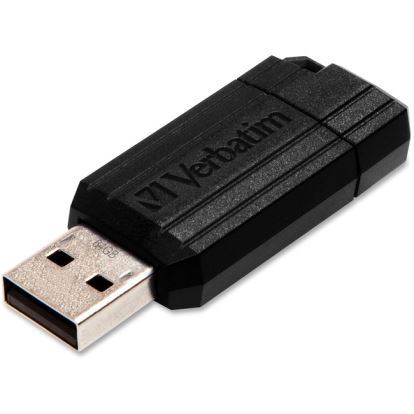 64GB PinStripe USB Flash Drive - Black1