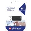 64GB PinStripe USB Flash Drive - Black4