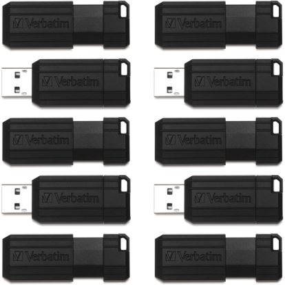 32GB PinStripe USB Flash Drive - Business 10pk - Black1