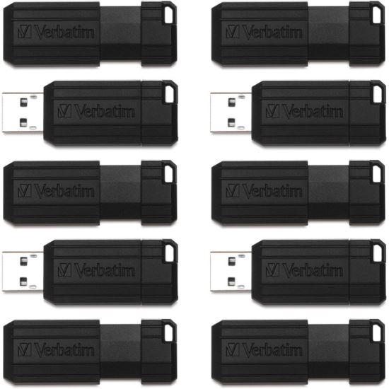 32GB PinStripe USB Flash Drive - Business 10pk - Black1