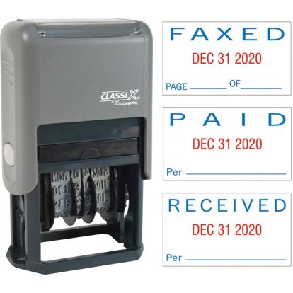 Xstamper Self-Inking Paid/Faxed/Received Dater1