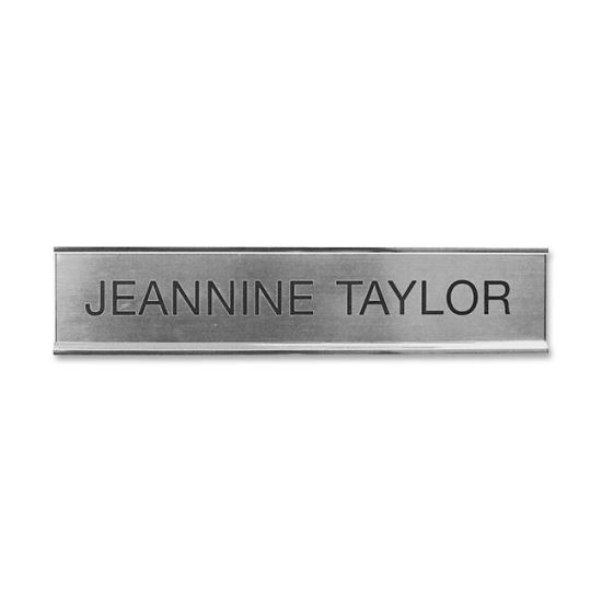 Xstamper 2"x10" Standard Aluminum Desk Sign Set1