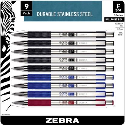 Zebra Pen F-301 Stainless Steel Ballpoint Pens1