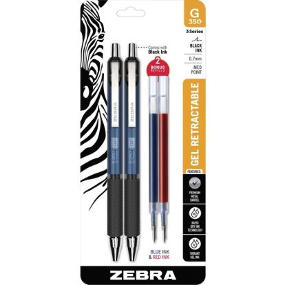 Zebra G-350 Gel Retractable Pen with Bonus 2 Refills1