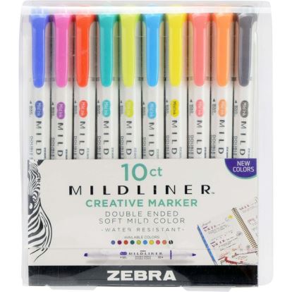 Zebra Pen Mildliner Double-ended Assorted Highlighter Set 10PK1