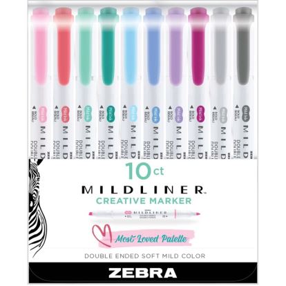 Zebra Pen Mildliner Double-ended Assorted Highlighter Set 10PK1