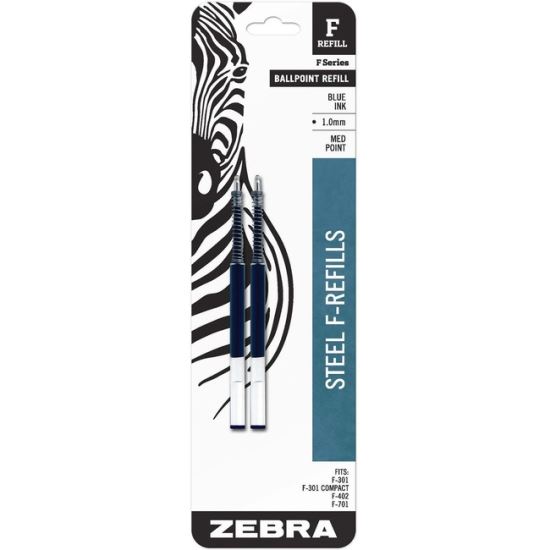 F-Refill for Zebra F-Series Ballpoint Pens, Fine Conical Tip, Black Ink, 2/Pack1