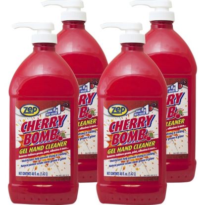 Cherry Bomb Gel Hand Cleaner, Cherry Scent, 48 oz Pump Bottle, 4/Carton1