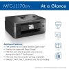 Brother MFC MFC-J1170DW Inkjet Multifunction Printer-Color-Copier/Fax/Scanner-17 ppm Mono/16.5 ppm Color Print-6000x1200 dpi Print-Automatic Duplex Print-150 sheets Input-Color Flatbed Scanner-1200 dpi Optical Scan-Color Fax-Wireless LAN5