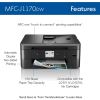 Brother MFC MFC-J1170DW Inkjet Multifunction Printer-Color-Copier/Fax/Scanner-17 ppm Mono/16.5 ppm Color Print-6000x1200 dpi Print-Automatic Duplex Print-150 sheets Input-Color Flatbed Scanner-1200 dpi Optical Scan-Color Fax-Wireless LAN6