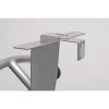 Hanger Shaped Partition Coat Hook, Silver/Black, 15 x 4 1/2 x 7 7/82