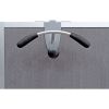 Hanger Shaped Partition Coat Hook, Silver/Black, 15 x 4 1/2 x 7 7/88