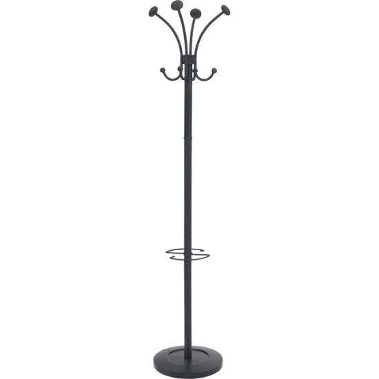 Viena Coat Stand, Eight Knobs, Steel, 16w x 16d x 70.5h, Black1