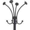 Viena Coat Stand, Eight Knobs, Steel, 16w x 16d x 70.5h, Black2