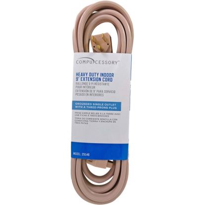 Indoor Heavy-Duty Extension Cord, 9 ft, 13 A, Gray1