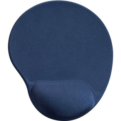 Mouse Pad with Fabric-Covered Gel Wrist Rest, 10.37 x 8.87, Blue1