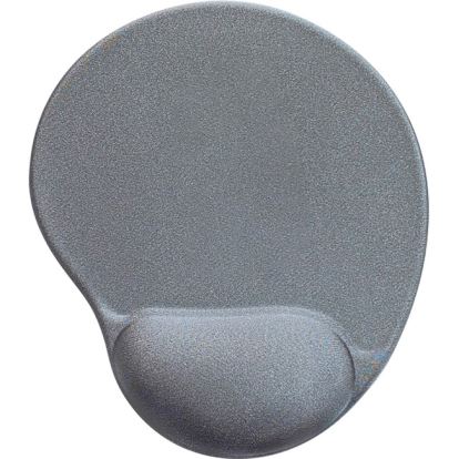 Mouse Pad with Fabric-Covered Gel Wrist Rest, 10.37 x 8.87, Gray1