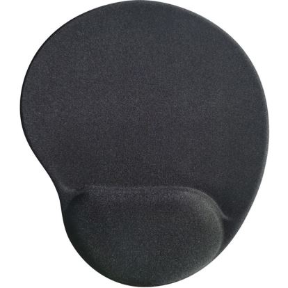 Mouse Pad with Fabric-Covered Gel Wrist Rest, 10.37 x 8.87, Black1