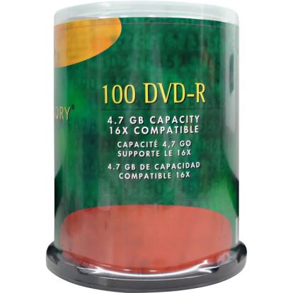 Compucessory DVD Recordable Media - DVD-R - 16x - 4.70 GB - 100 Pack1