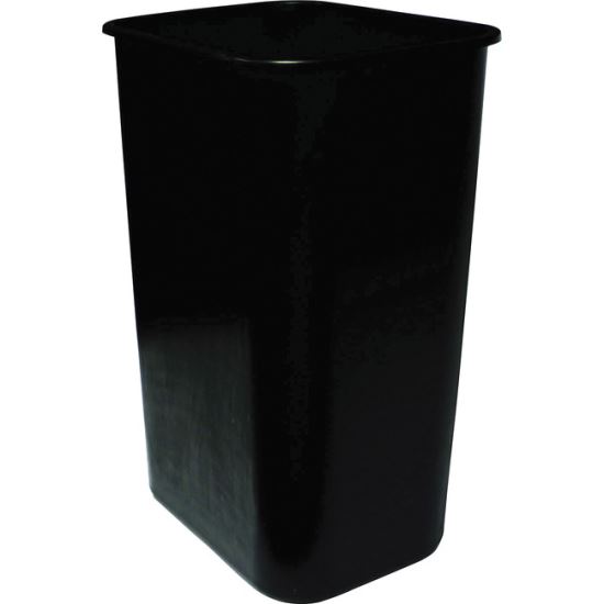 Soft-Sided Wastebasket, 41 qt, Plastic, Black1