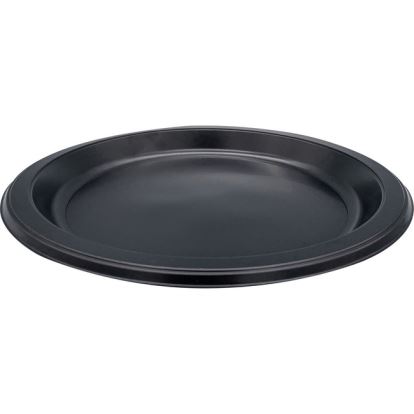 Hi-Impact Plastic Dinnerware, Plate, 9" dia, Black, 500/Carton1