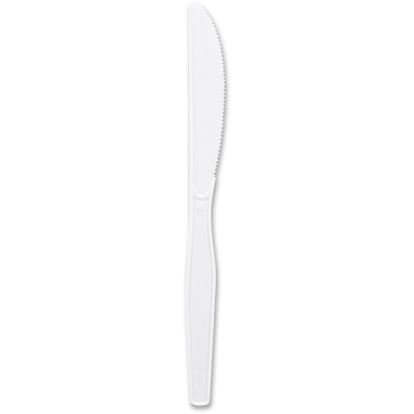 Mediumweight Polystyrene Cutlery, Knife, White, 100/Box1