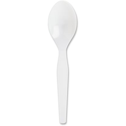 Mediumweight Polystyrene Cutlery, Teaspoon, White, 100/Box1