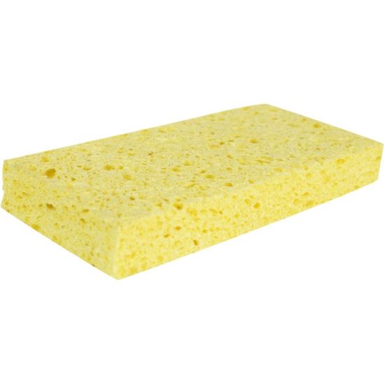 Medium Cellulose Sponge, 3.67 x 6.08, 1.55" Thick, Yellow, 24/Carton1