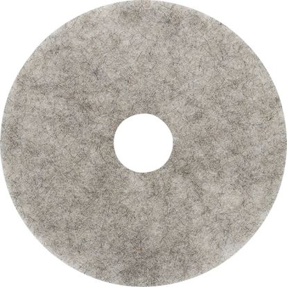 Natural Burnishing Floor Pads, 17" Diameter, White, 5/Carton1