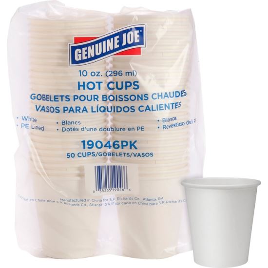 Genuine Joe Lined Disposable Hot Cups1