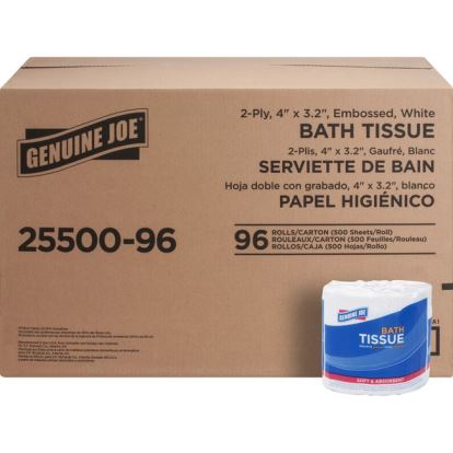 Genuine Joe 2-ply Standard Bath Tissue Rolls1