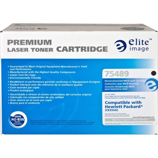 Elite Image Remanufactured MICR Laser Toner Cartridge - Alternative for HP 55A (CE255A) - Black - 1 Each1