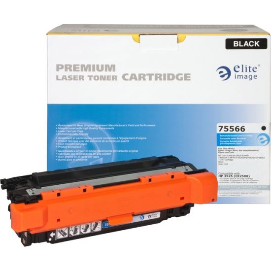 Elite Image Remanufactured Laser Toner Cartridge - Alternative for HP 504X (CE250X) - Black - 1 Each1