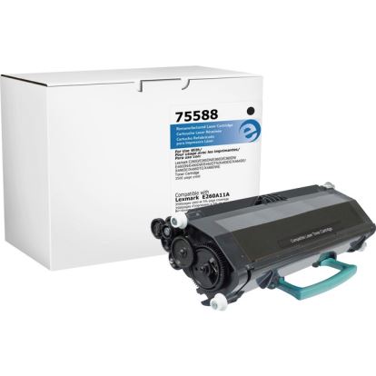 Remanufactured Black Toner, Replacement for E260A21A, 3,500 Page-Yield1