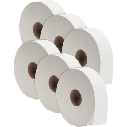 JRT Bath Tissue, Jumbo, Septic Safe, 2-Ply, White, 3.5" x 2000 ft, 6 Rolls/Carton1